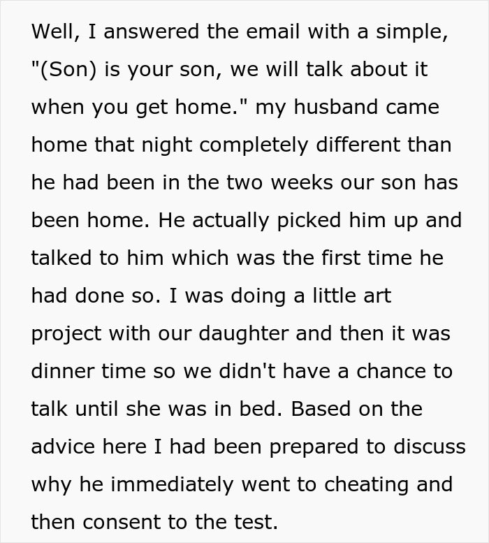 Man Immediately Gets A Secret Paternity Test For Newborn Baby, Then Tests Wife By Asking For One