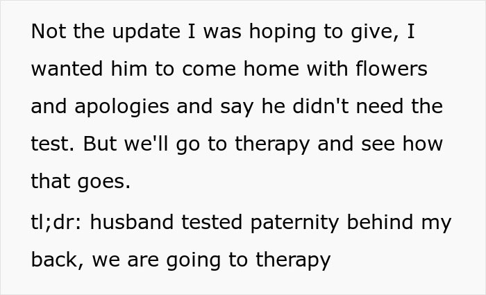 Man Immediately Gets A Secret Paternity Test For Newborn Baby, Then Tests Wife By Asking For One