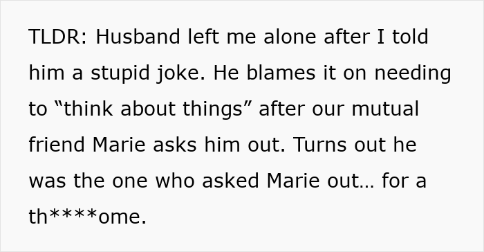 Woman’s Innocent Goofy Joke Shows That Her Husband Is A Horrible, Cheating Jerk Woman’s Innocent Goofy Joke Shows That Her Husband Is A Horrible, Cheating Jerk