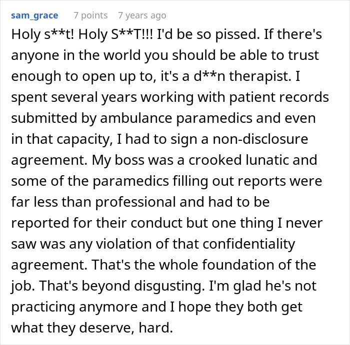Woman Is Confused About How Coworkers Know So Much About Her, Turns Out Her Therapist Is Her Boss’s Husband