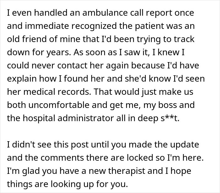 Woman Is Confused About How Coworkers Know So Much About Her, Turns Out Her Therapist Is Her Boss’s Husband