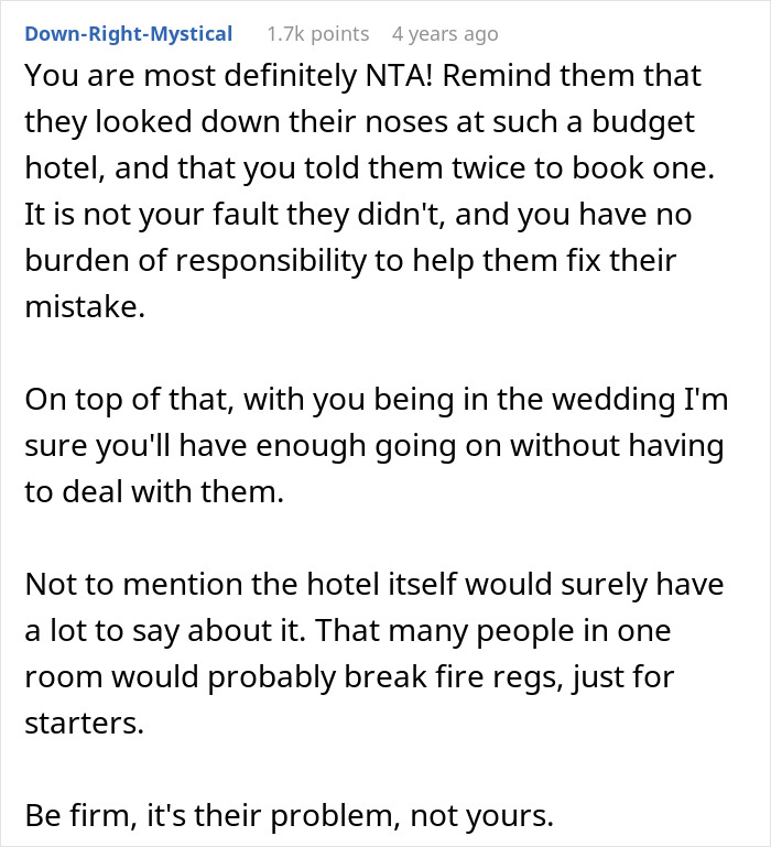 Person Refuses To Let Family Stay With Them And Their Husband After They Failed To Plan Ahead
