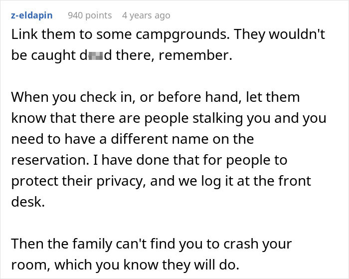 Person Refuses To Let Family Stay With Them And Their Husband After They Failed To Plan Ahead