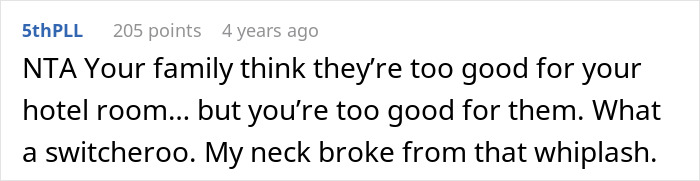 Person Refuses To Let Family Stay With Them And Their Husband After They Failed To Plan Ahead