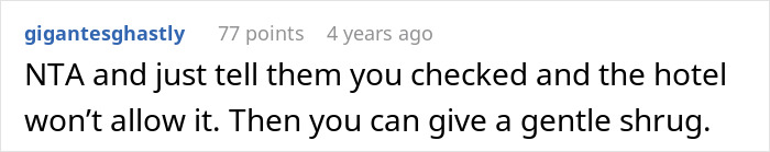 Person Refuses To Let Family Stay With Them And Their Husband After They Failed To Plan Ahead