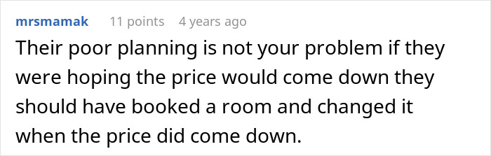 Person Refuses To Let Family Stay With Them And Their Husband After They Failed To Plan Ahead