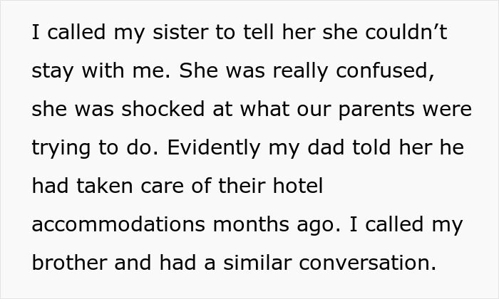 Person Refuses To Let Family Stay With Them And Their Husband After They Failed To Plan Ahead