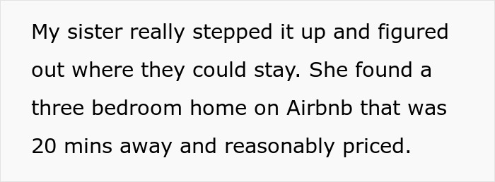 Person Refuses To Let Family Stay With Them And Their Husband After They Failed To Plan Ahead