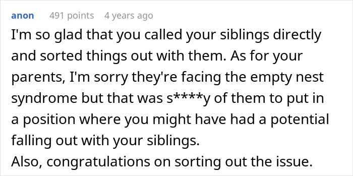 Person Refuses To Let Family Stay With Them And Their Husband After They Failed To Plan Ahead