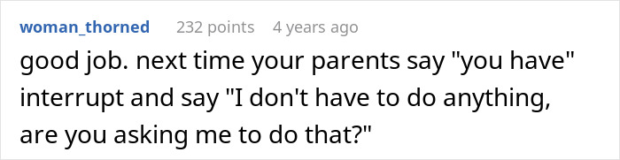 Person Refuses To Let Family Stay With Them And Their Husband After They Failed To Plan Ahead