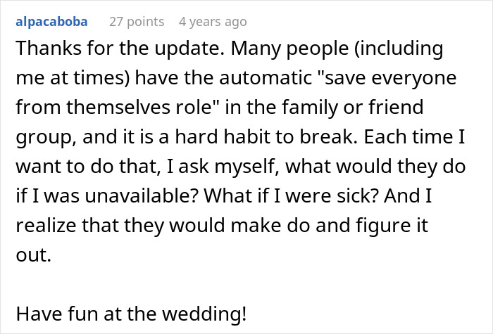 Person Refuses To Let Family Stay With Them And Their Husband After They Failed To Plan Ahead
