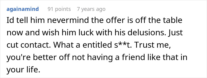 Man Thinks Best Friend Working As A Server Is “Low”, But Apparently Not Low Enough To Ask For Money Man Thinks Best Friend Working As A Server Is “Low”, But Apparently Not Low Enough To Ask For Money