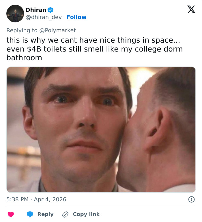 “Space Plumbing Strikes Again”: Artemis II Toilet Failure Sparks Hilarious Memes “Space Plumbing Strikes Again”: Artemis II Toilet Failure Sparks Hilarious Memes