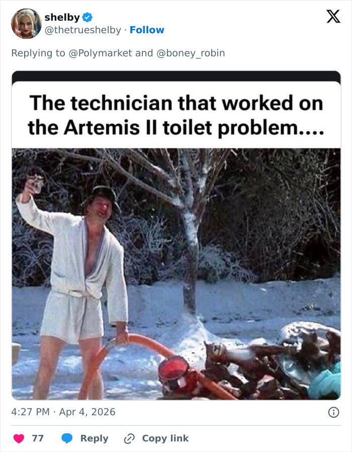 “Space Plumbing Strikes Again”: Artemis II Toilet Failure Sparks Hilarious Memes “Space Plumbing Strikes Again”: Artemis II Toilet Failure Sparks Hilarious Memes