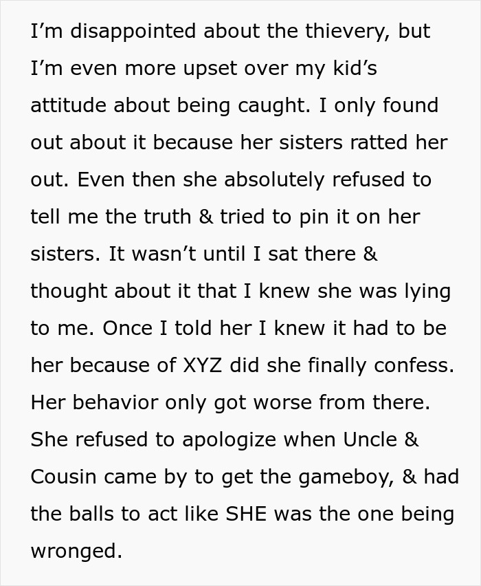 “Entitled” 10YO Steals Cousin’s Game Boy, Mom Decides To Teach Her A Painful Life Lesson “Entitled” 10YO Steals Cousin’s Game Boy, Mom Decides To Teach Her A Painful Life Lesson