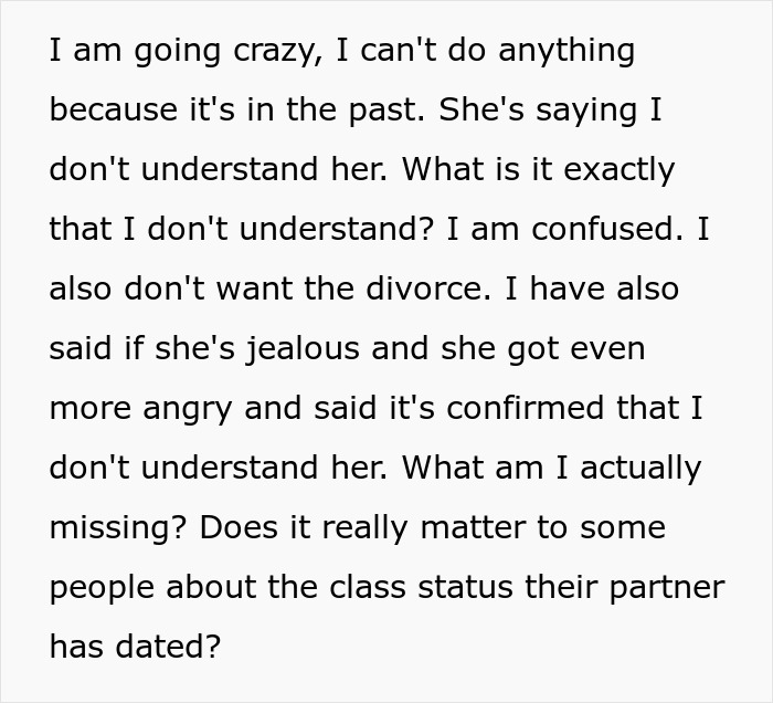 Man Can’t Fathom Wife’s Obsession Over His “Low-Class” Ex, 2 Months Of Marriage Ends In Divorce Man Can’t Fathom Wife’s Obsession Over His “Low-Class” Ex, 2 Months Of Marriage Ends In Divorce
