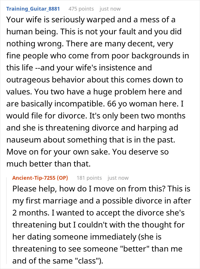 Man Can’t Fathom Wife’s Obsession Over His “Low-Class” Ex, 2 Months Of Marriage Ends In Divorce Man Can’t Fathom Wife’s Obsession Over His “Low-Class” Ex, 2 Months Of Marriage Ends In Divorce