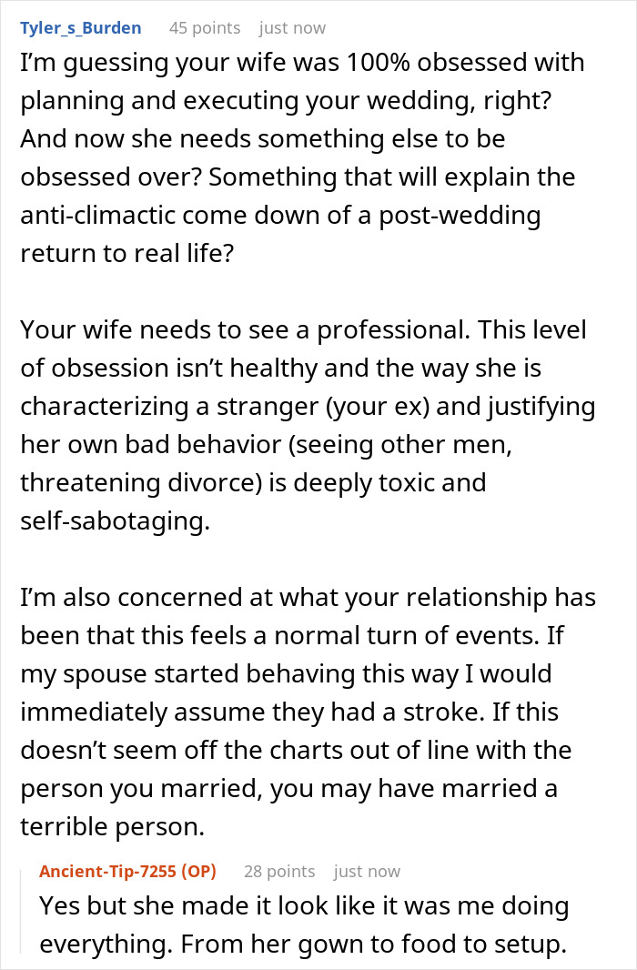 Man Can’t Fathom Wife’s Obsession Over His “Low-Class” Ex, 2 Months Of Marriage Ends In Divorce Man Can’t Fathom Wife’s Obsession Over His “Low-Class” Ex, 2 Months Of Marriage Ends In Divorce