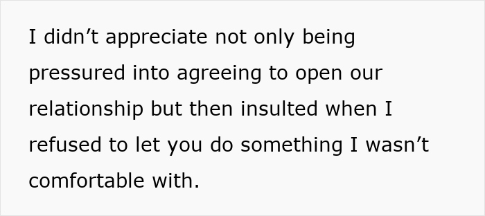 Guy Feels Pressured And Betrayed After GF Accuses Him Of Being Selfish For Closing Open Relationship Guy Feels Pressured And Betrayed After GF Accuses Him Of Being Selfish For Closing Open Relationship