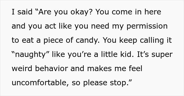 Lady Asks Coworker To Stop The “Ohhh I’m So Bad” Candy Routine, Whole Office Has Opinions About It
