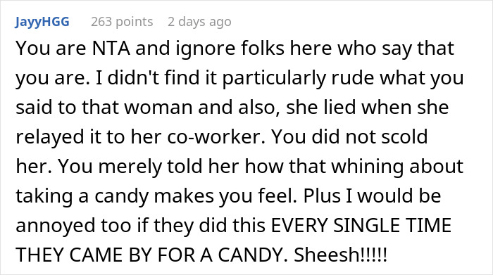 Lady Asks Coworker To Stop The “Ohhh I’m So Bad” Candy Routine, Whole Office Has Opinions About It