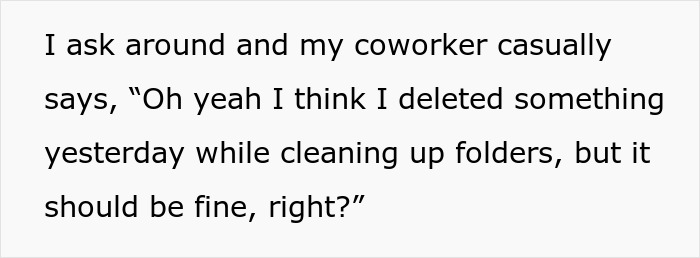 “She’s Sabotaging You”: Woman Deletes Colleague’s Project, Asks For A “Redo” Without Apology “She’s Sabotaging You”: Woman Deletes Colleague’s Project, Asks For A “Redo” Without Apology