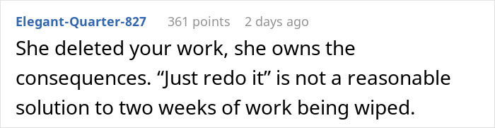 “She’s Sabotaging You”: Woman Deletes Colleague’s Project, Asks For A “Redo” Without Apology “She’s Sabotaging You”: Woman Deletes Colleague’s Project, Asks For A “Redo” Without Apology