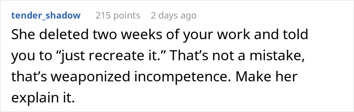 “She’s Sabotaging You”: Woman Deletes Colleague’s Project, Asks For A “Redo” Without Apology “She’s Sabotaging You”: Woman Deletes Colleague’s Project, Asks For A “Redo” Without Apology