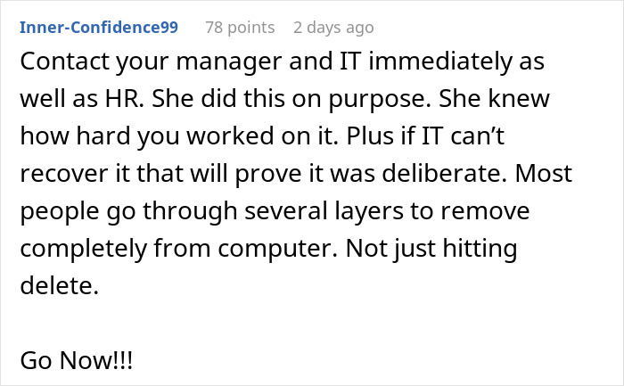 “She’s Sabotaging You”: Woman Deletes Colleague’s Project, Asks For A “Redo” Without Apology “She’s Sabotaging You”: Woman Deletes Colleague’s Project, Asks For A “Redo” Without Apology
