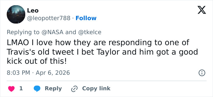 NASA&rsquo;s Reply to Travis Kelce&rsquo;s 16-Year-Old Tweet Has Everyone Talking