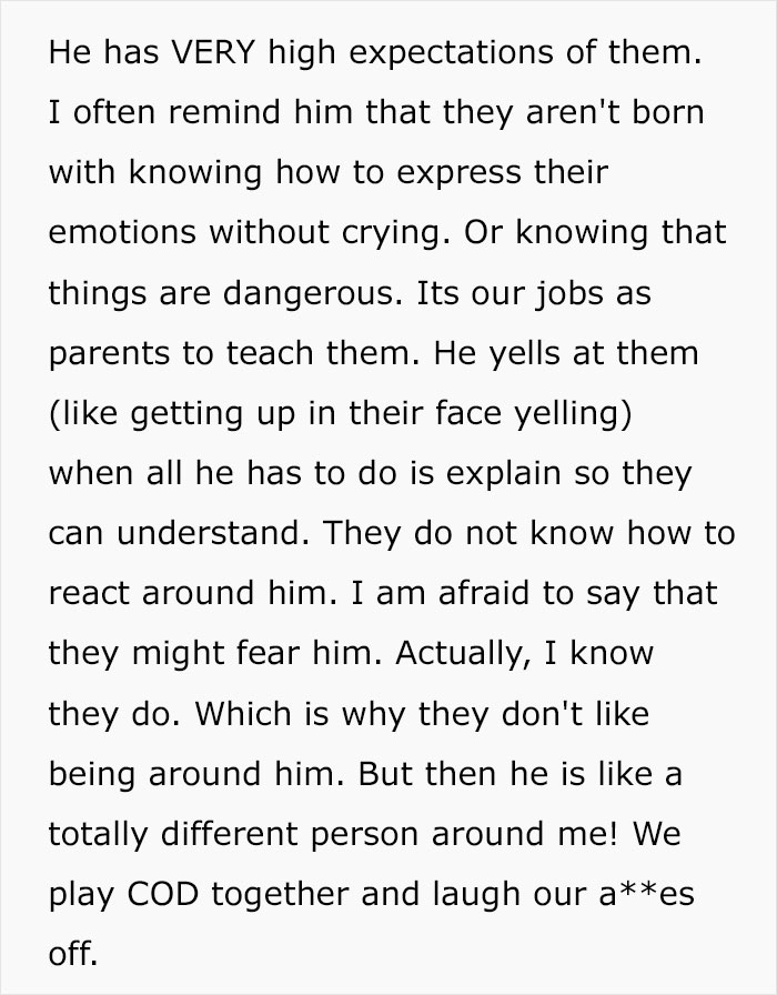 Mom Shares Her Husband Is Awesome To Her, But A Complete Jerk To Their Kids