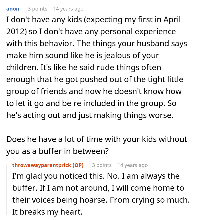 Mom Shares Her Husband Is Awesome To Her, But A Complete Jerk To Their Kids