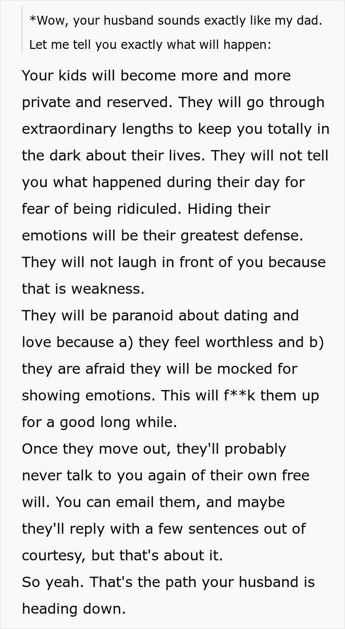 Mom Shares Her Husband Is Awesome To Her, But A Complete Jerk To Their Kids