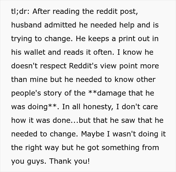 Mom Shares Her Husband Is Awesome To Her, But A Complete Jerk To Their Kids