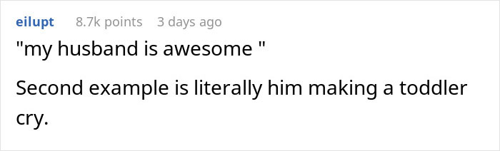 Mom Shares Her Husband Is Awesome To Her, But A Complete Jerk To Their Kids