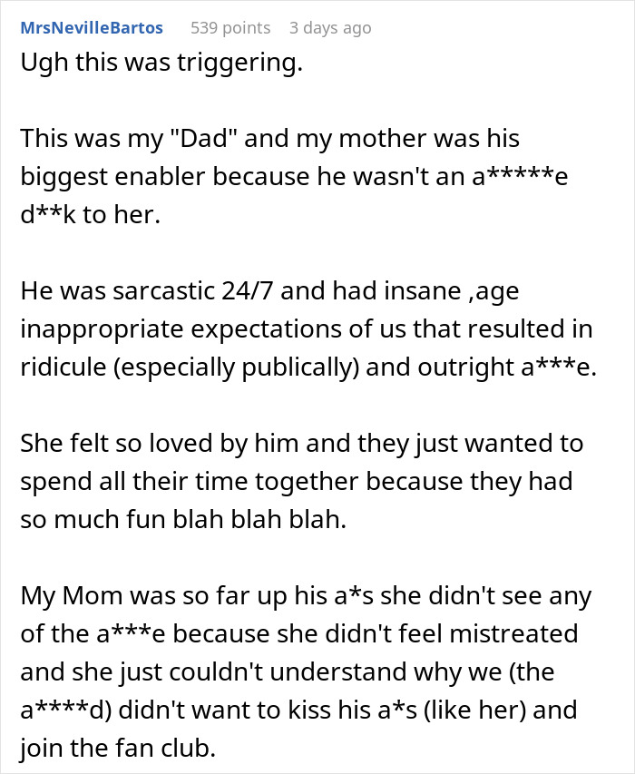 Mom Shares Her Husband Is Awesome To Her, But A Complete Jerk To Their Kids