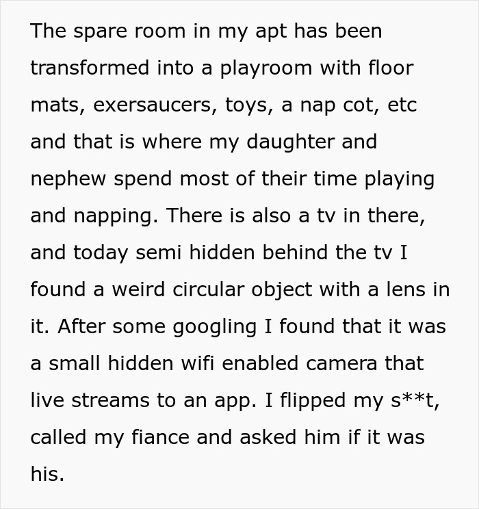 Woman Finds A Hidden Camera In Her Own Home, Suspects SIL Doesn’t Trust Her