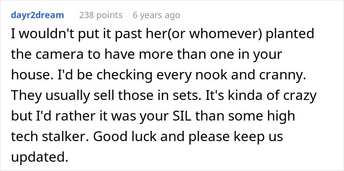 Woman Finds A Hidden Camera In Her Own Home, Suspects SIL Doesn’t Trust Her