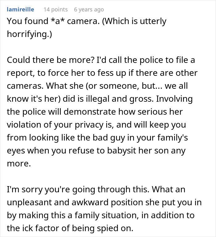 Woman Finds A Hidden Camera In Her Own Home, Suspects SIL Doesn’t Trust Her