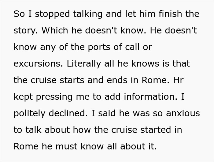 Man Upset Spouse Stopped Telling His Parents About Their Vacation Because He Interrupted Them