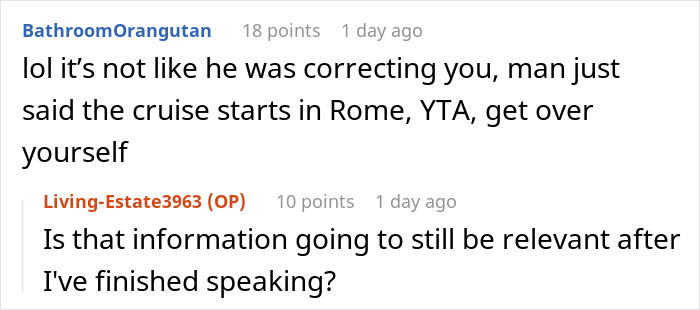Man Upset Spouse Stopped Telling His Parents About Their Vacation Because He Interrupted Them