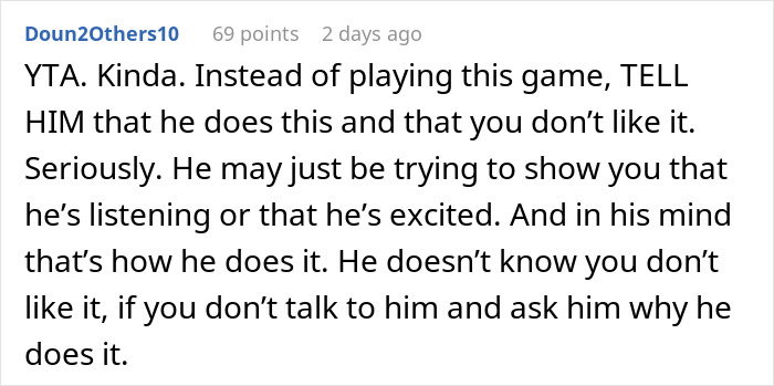 Man Upset Spouse Stopped Telling His Parents About Their Vacation Because He Interrupted Them
