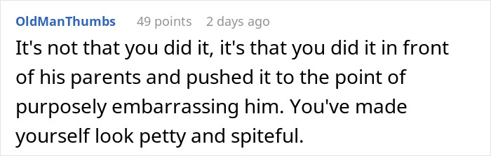 Man Upset Spouse Stopped Telling His Parents About Their Vacation Because He Interrupted Them
