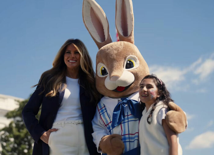 Melania Trump’s Look At White House Easter Egg Roll Reignites Body Double Conspiracy Theory Over Odd Details
