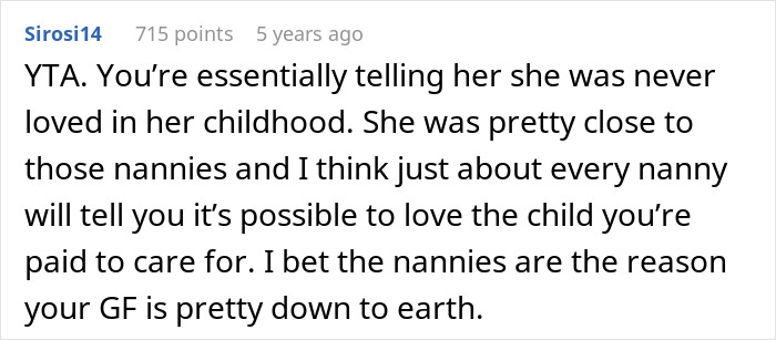 BF Dumped After Laughing At GF Who Was Raised By Nannies, Saying They Were In It For Fat Paycheck