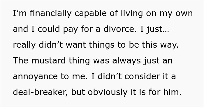 Man Has Outburst Over Wife Not Liking Mustard, She Realizes It Wasn’t About The Condiment At All