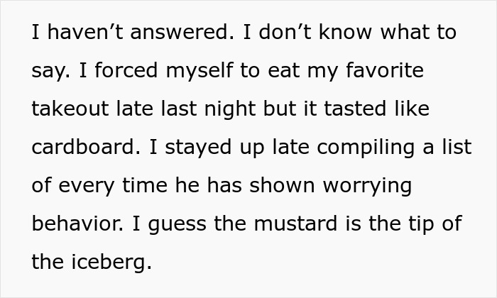 Man Has Outburst Over Wife Not Liking Mustard, She Realizes It Wasn’t About The Condiment At All