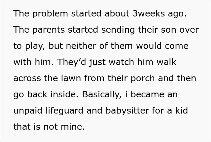 Woman Stops Neighbor’s Child From Using Her Pool Unsupervised, Parents Call Her Cold And Heartless Woman Stops Neighbor’s Child From Using Her Pool Unsupervised, Parents Call Her Cold And Heartless