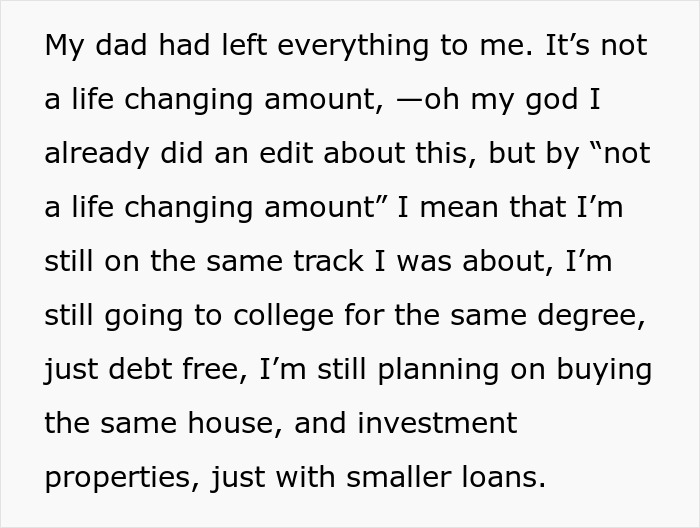 Estranged Dad Leaves Everything To Daughter, Moocher Stepmom Demands She Share Inheritance “Equally”