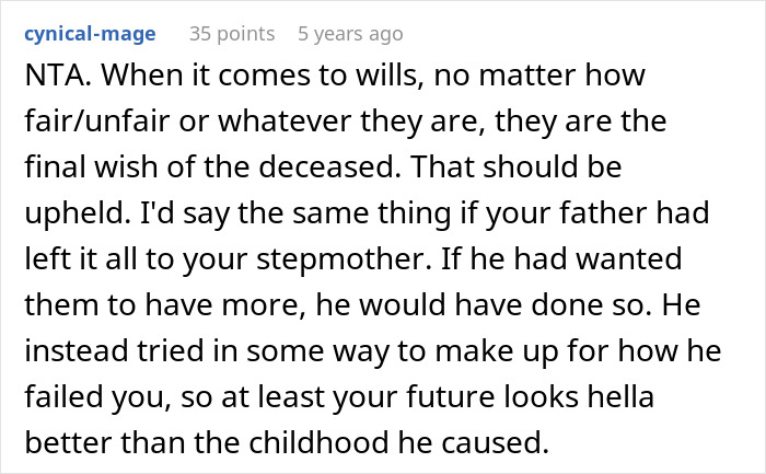 Estranged Dad Leaves Everything To Daughter, Moocher Stepmom Demands She Share Inheritance “Equally”